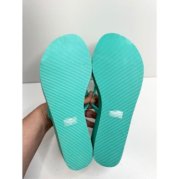 Calvin Klein Sandals Womens Size 11 Green Open Toe Slip On Platform - Picture 10 of 10